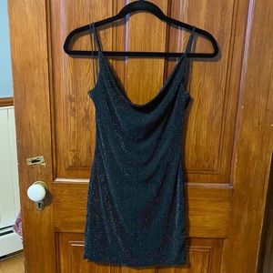 Black Metallic Cocktail Dress